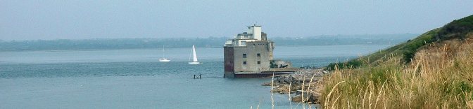 View to the east of Brambles Chine site towards Fort Albert and Hurst Castle