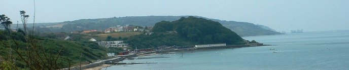 View to the west of Brambles Chine site towards the Needles